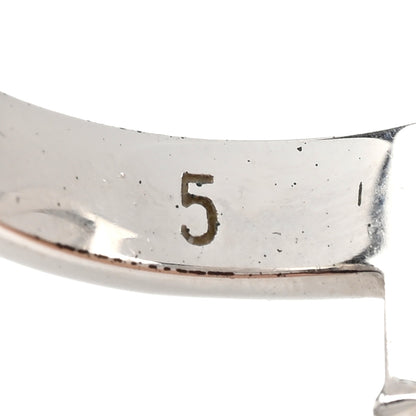 Christian Dior Crystal Logo Ring 49 5 Silver 4 of 5