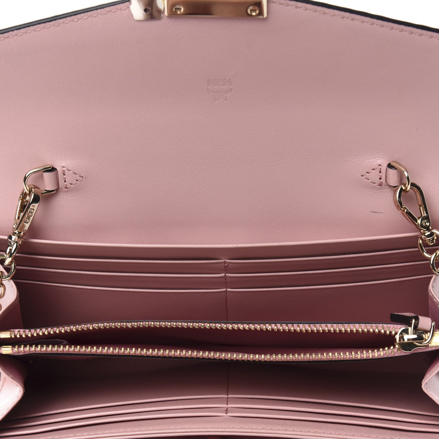 MCM Visetos Large Patricia Wallet On Chain Soft Pink 5 of 6