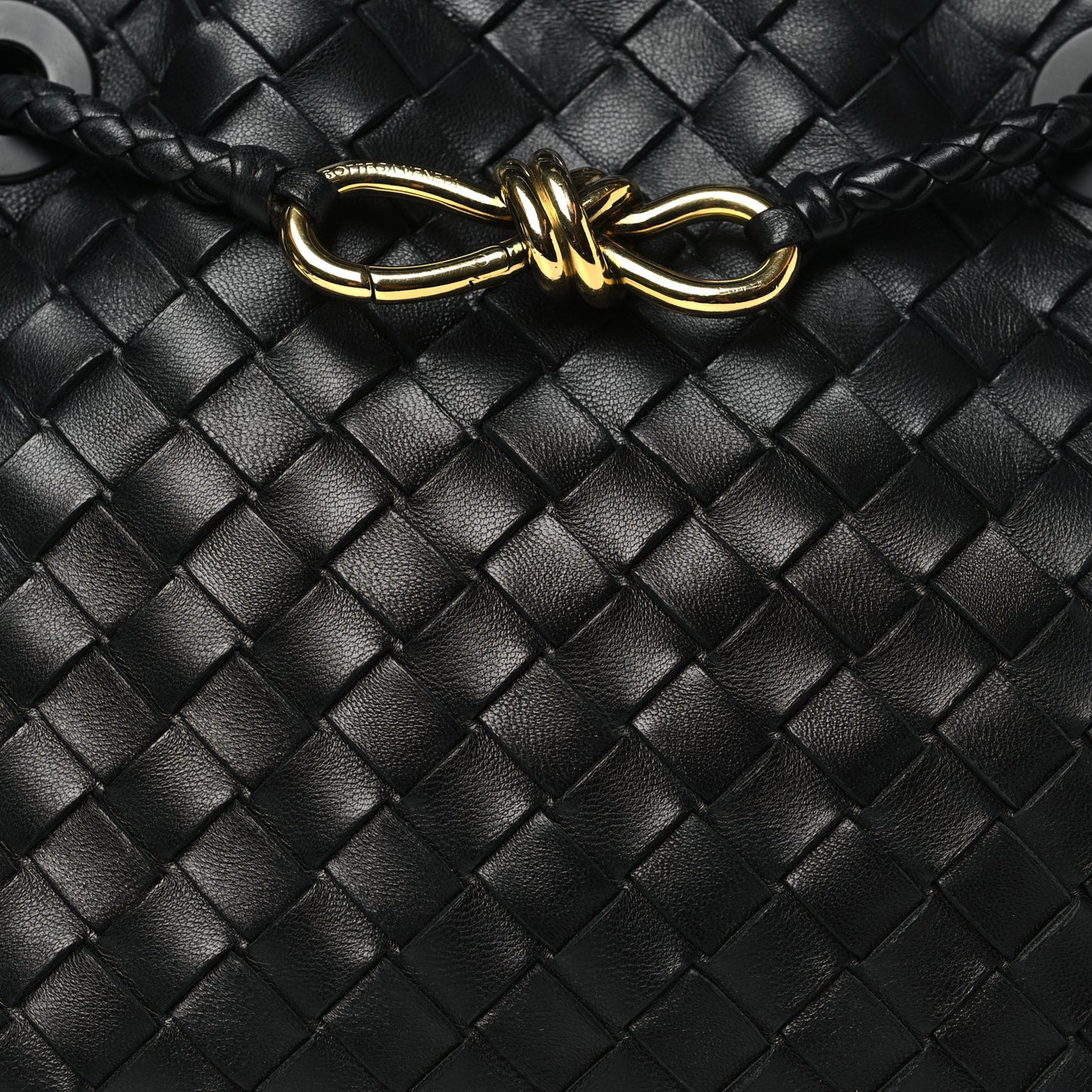 Nappa Intrecciato Small Andiamo Shoulder Bag Black