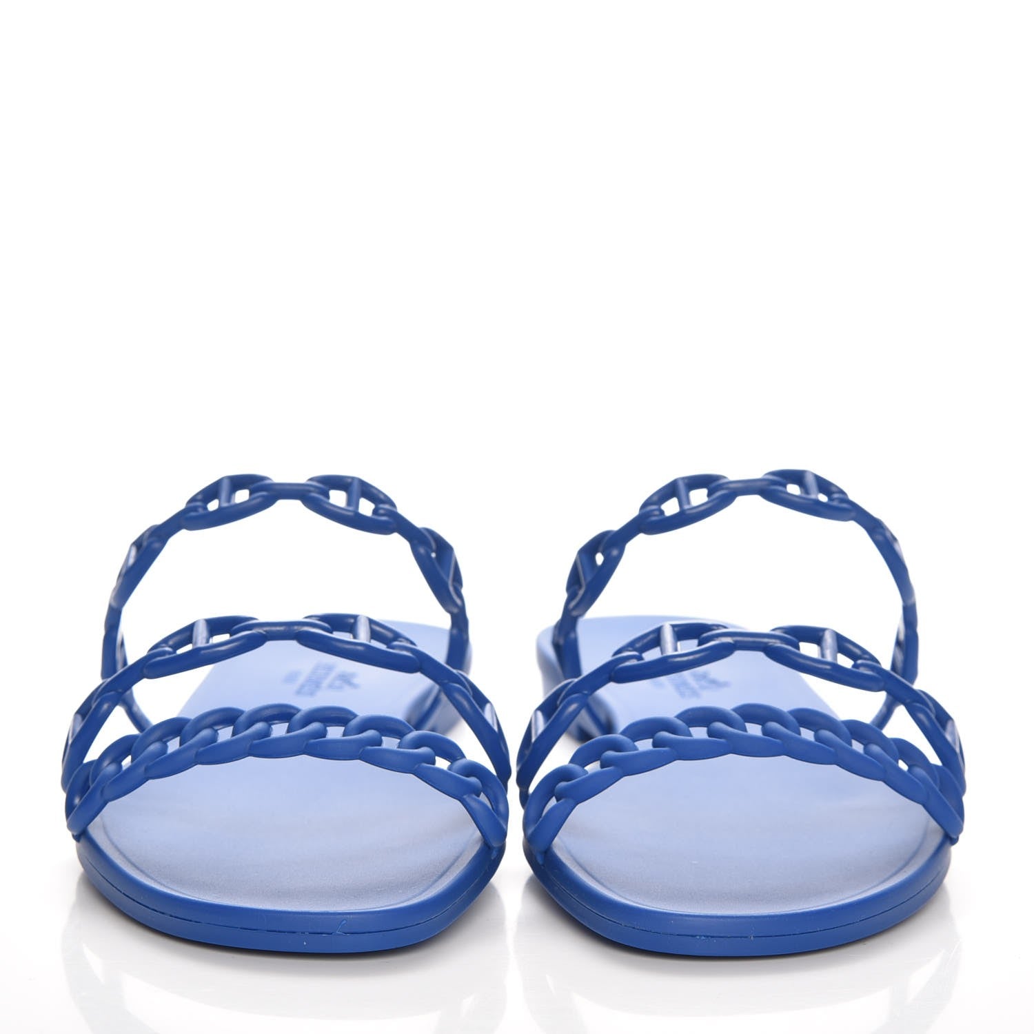 Hermes RubberChaine d'Ancre Rivage Sandals 38 Bleu Smalt 2 of 8