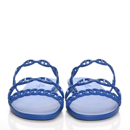 Hermes RubberChaine d'Ancre Rivage Sandals 38 Bleu Smalt 2 of 8
