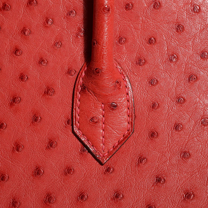 Hermes Ostrich Birkin 35 Rouge Vif 15 of 27
