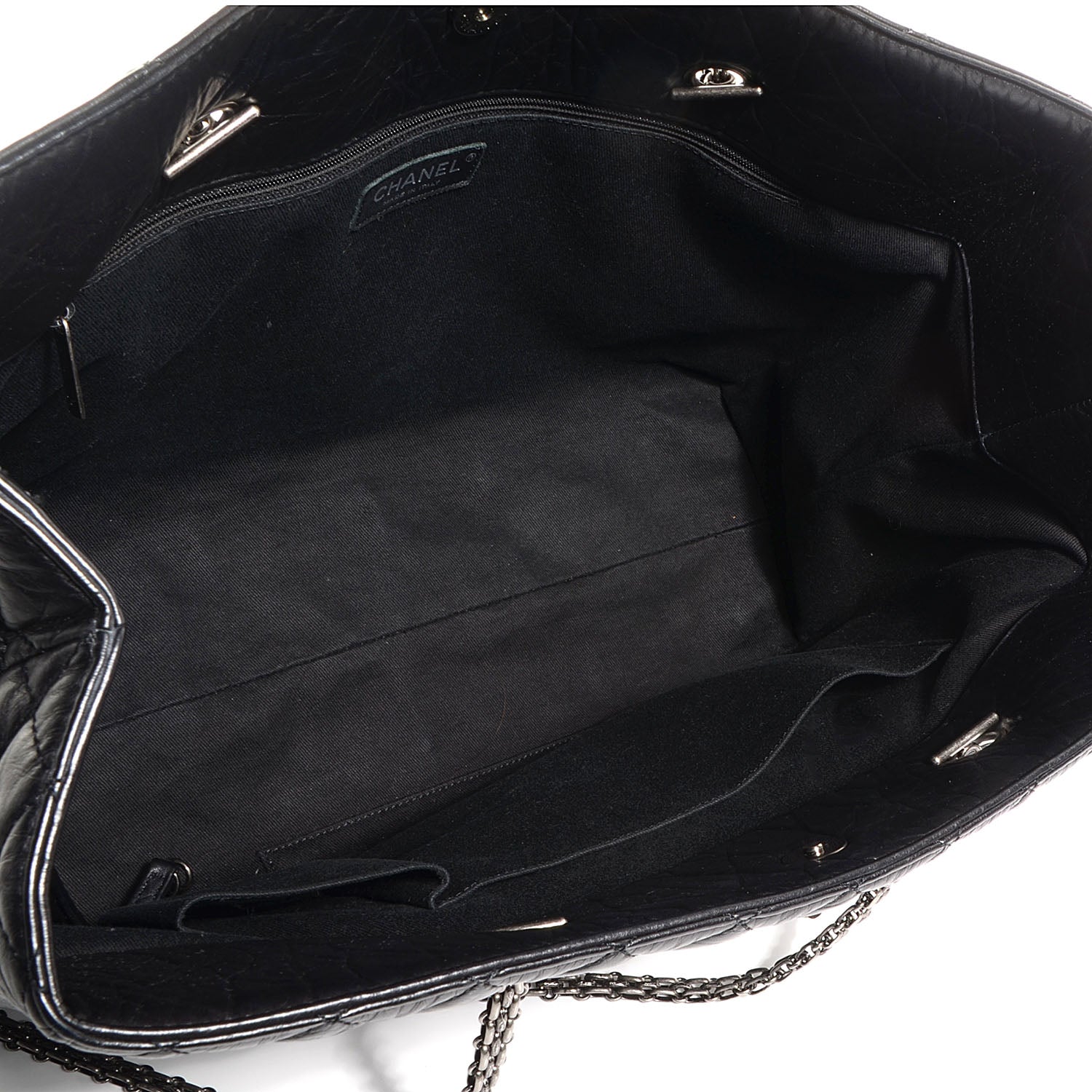 Chanel Aged Calfskin Reissue 2.55 Tote Black 5 of 7