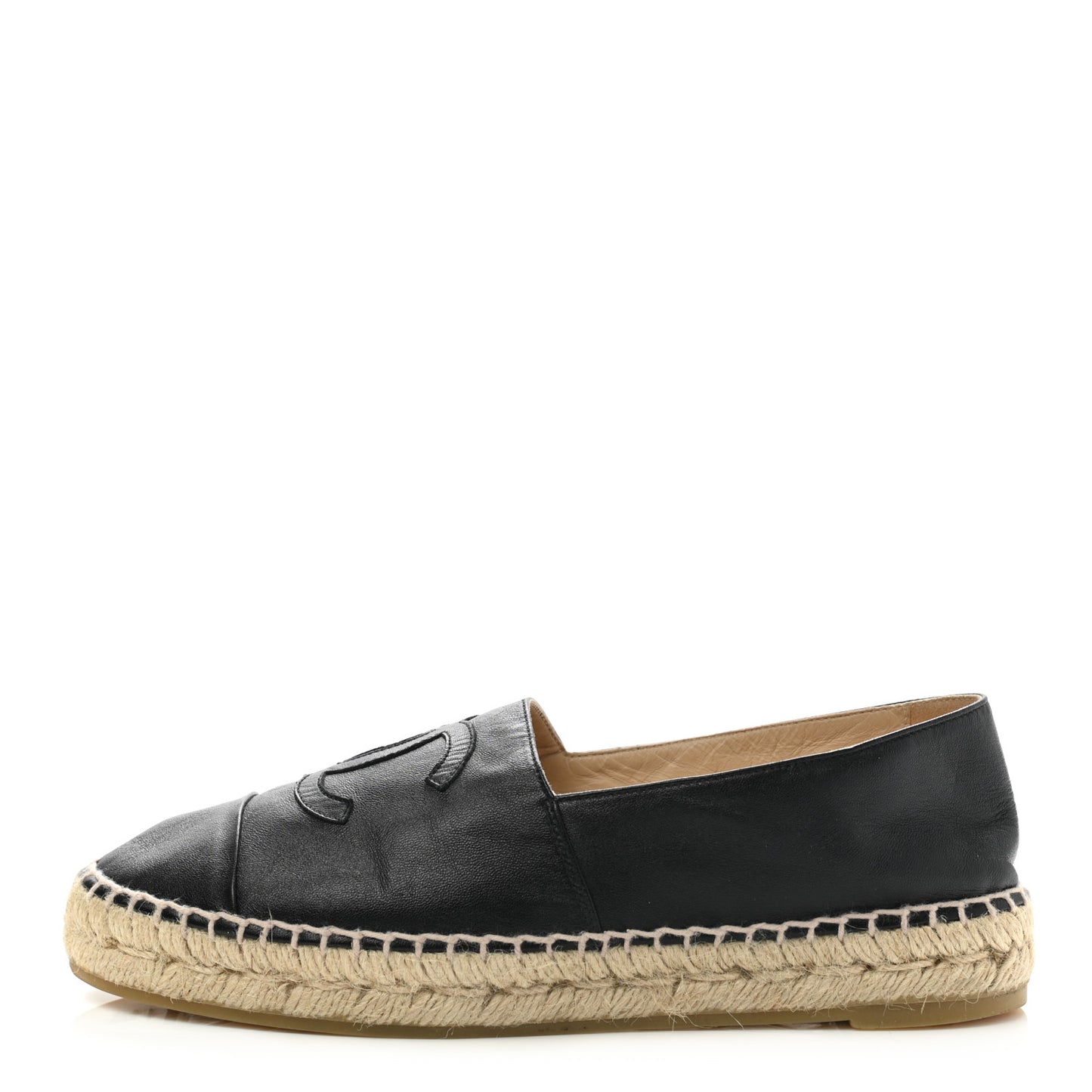 Lambskin CC Espadrilles 37 Black