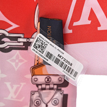 Louis Vuitton Silk Monogram Giant Confidential Bandeau Rouge 4 of 5