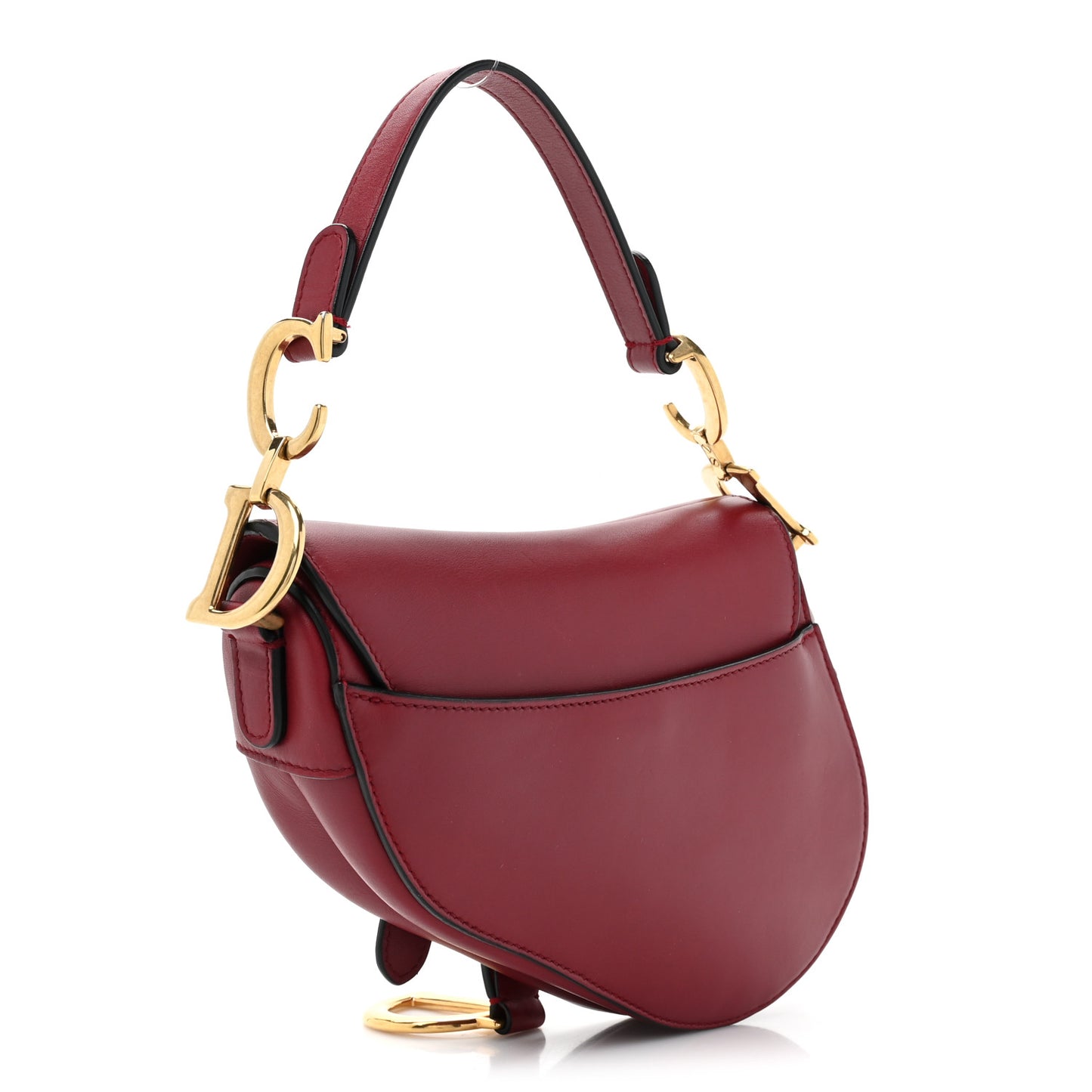 Calfskin Mini Saddle Bag Red