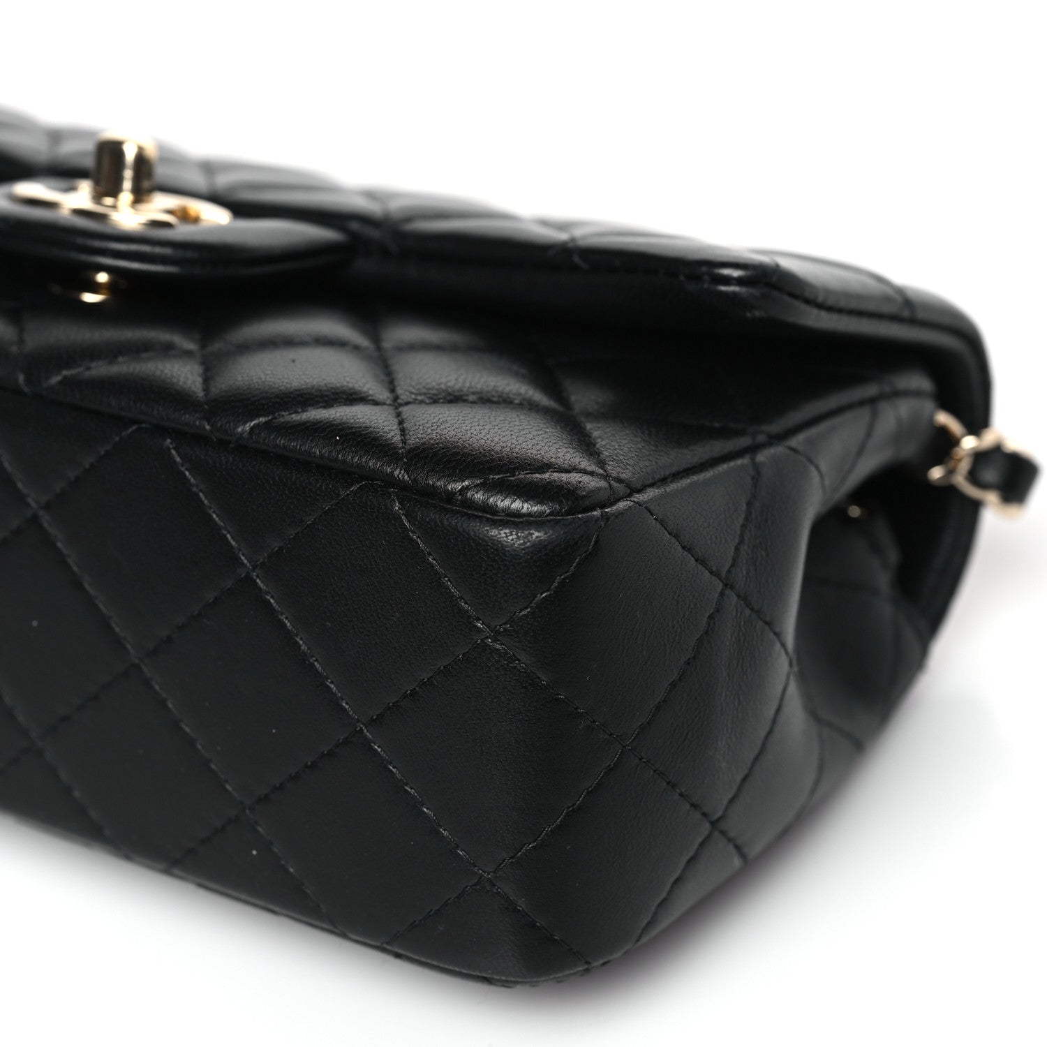 Chanel Lambskin Quilted Mini Rectangular Flap Black 8 of 8