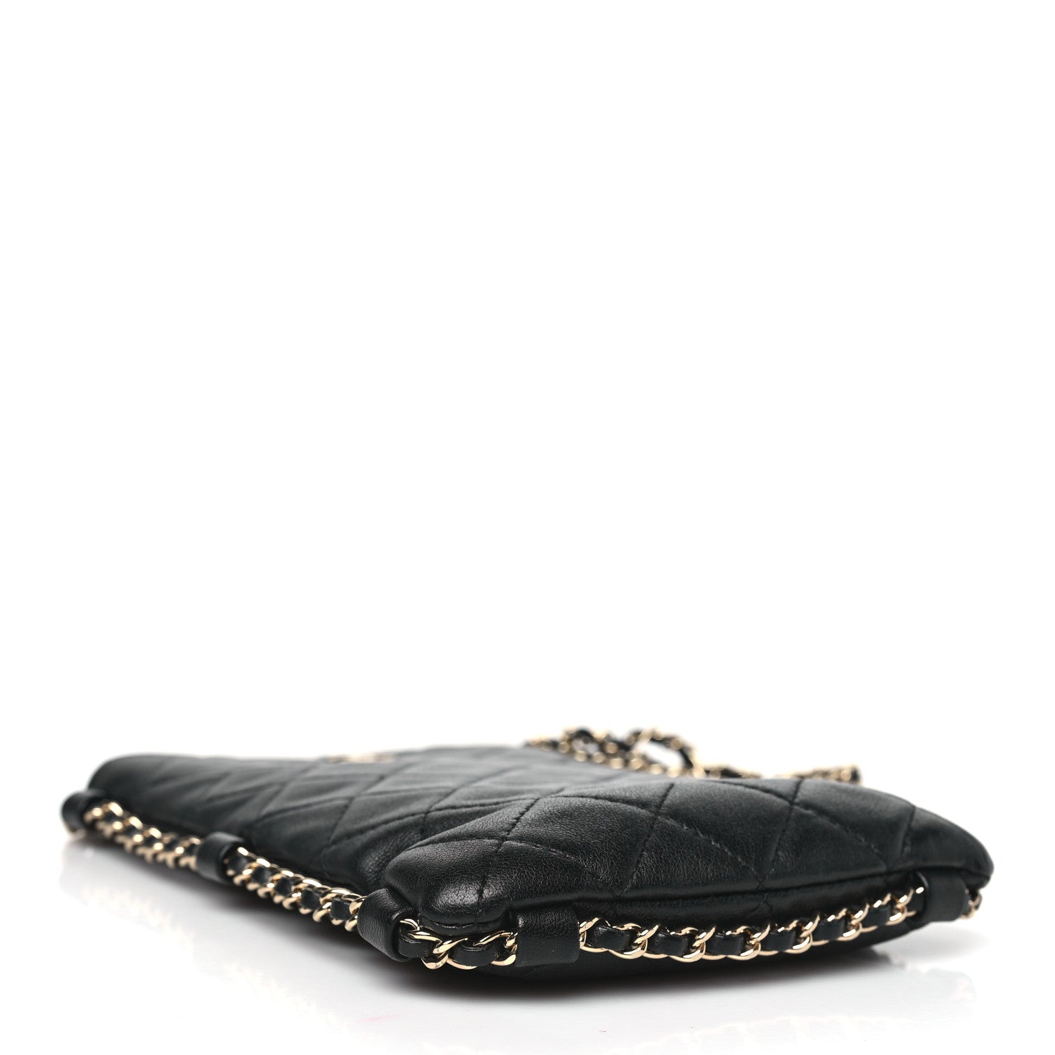 Chanel Lambskin Quilted Tech Take Away Clutch Black 4 of 10