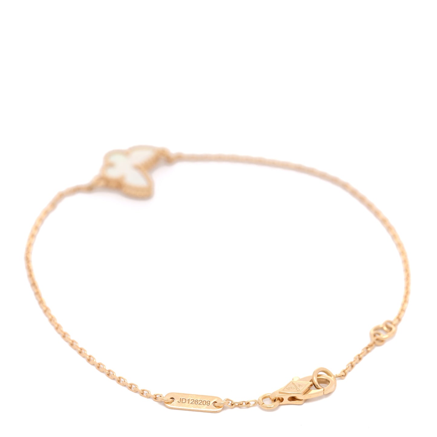 18K Yellow Gold Mother of Pearl Sweet Alhambra Butterfly Bracelet