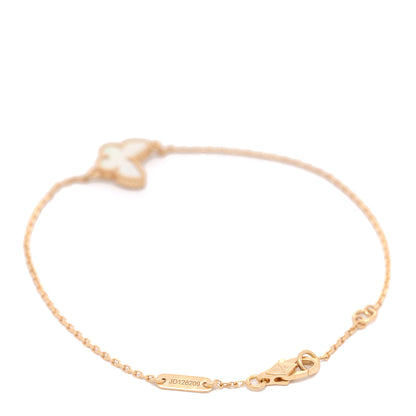Van Cleef & Arpels 18K Yellow Gold Mother of Pearl Sweet Alhambra Butterfly Bracelet 2 of 3