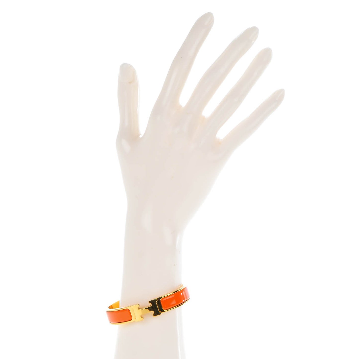 Enamel Narrow Clic Clac H Bracelet PM Orange
