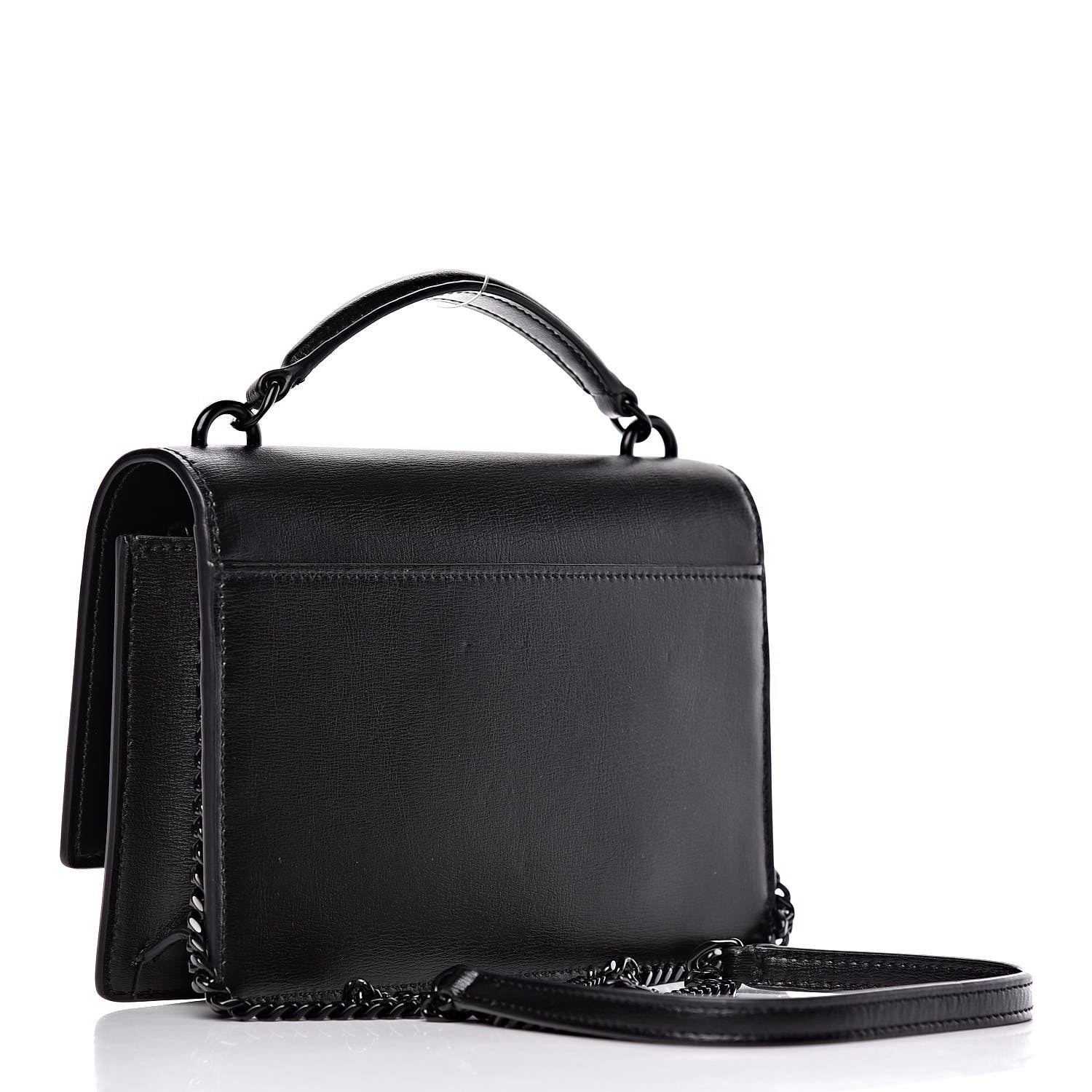 Saint Laurent Calfskin Monogram Sunset Chain Wallet Black 3 of 8