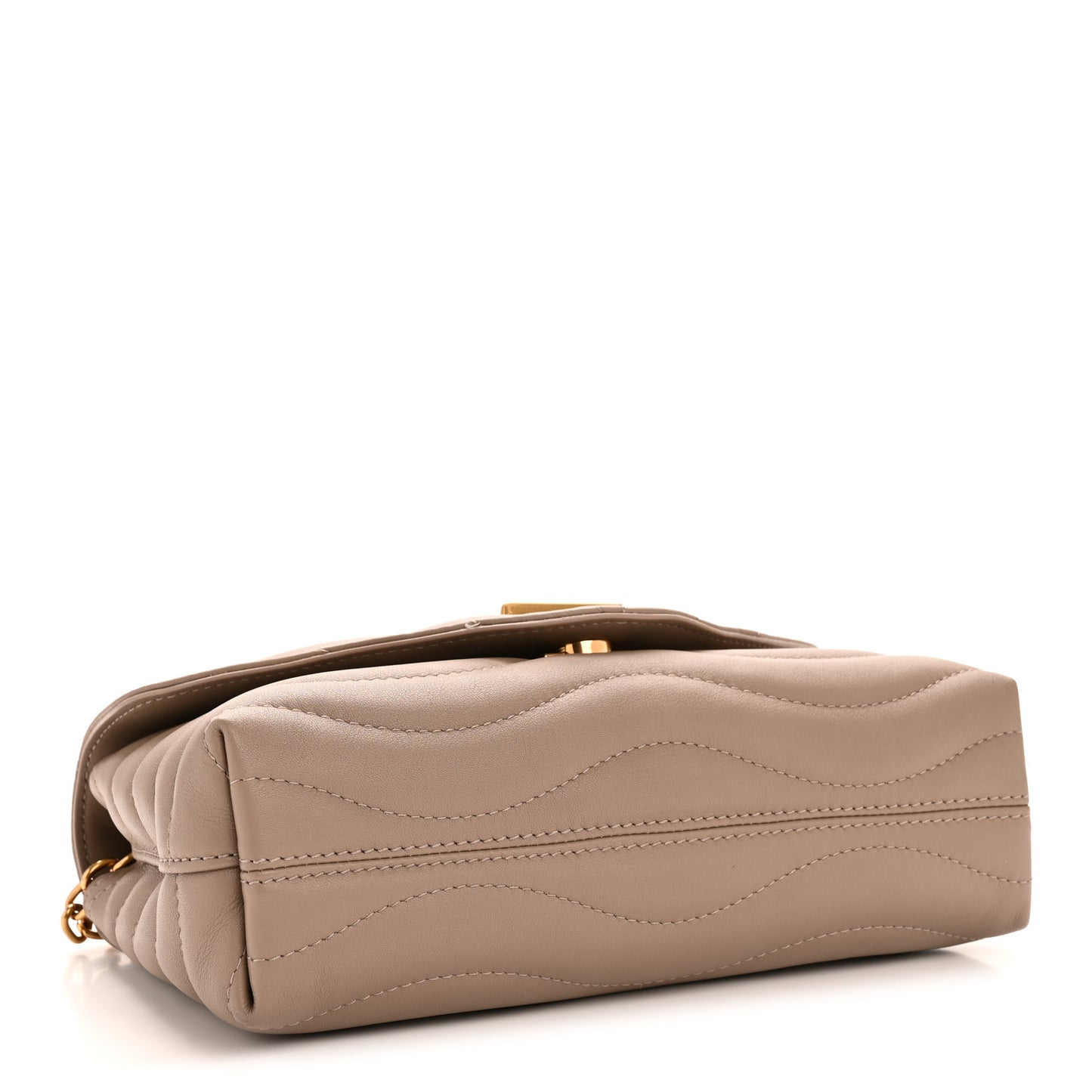 Calfskin LV New Wave Chain Bag Taupe