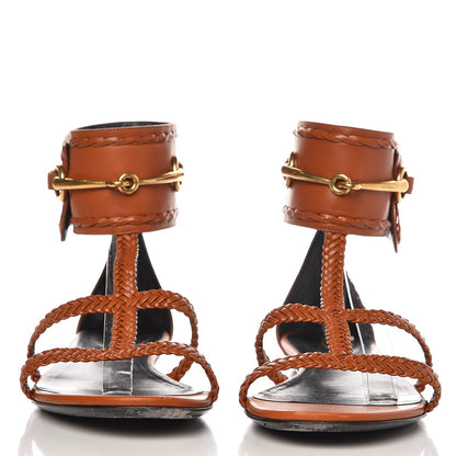 Gucci Malaga Kid Ursula Ankle Sandals 39.5 Orange 2 of 11