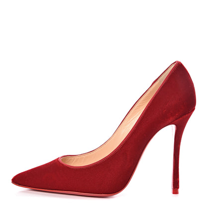 Christian Louboutin Velvet Decoltish 100 Pumps 37 Rosso 1 of 9