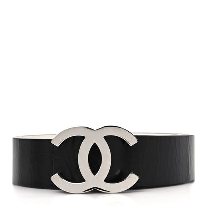 Chanel Calfskin CC Reversible Belt 80 32 Black White 1 of 5