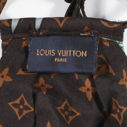 Louis Vuitton Cotton Silk Monogram LV Friends Face Mask Bandana Set Brown 5 of 11