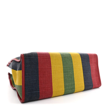 Gucci Canvas Marley Stripe Script Logo Large Gucci 100 Tote Bag Multicolor 4 of 15