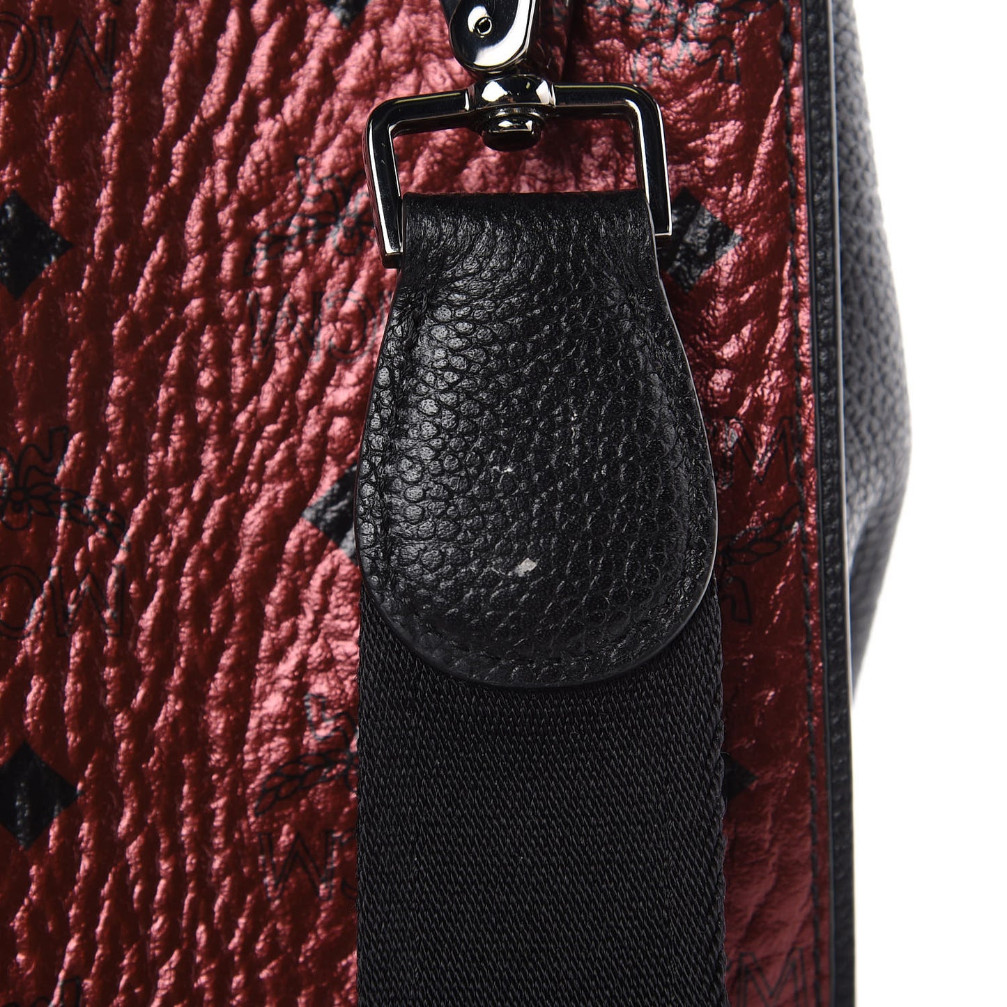 Metallic Visetos Small Corina Shoulder Bag Scooter Red