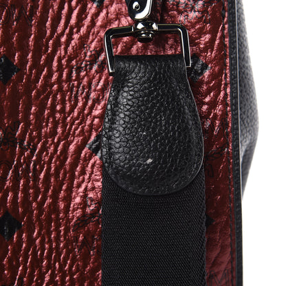 MCM Metallic Visetos Small Corina Shoulder Bag Scooter Red 9 of 10