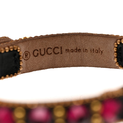 Gucci Calfskin Crystal Double G Bracelet Gold 4 of 7
