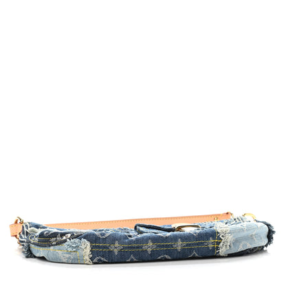 Louis Vuitton Denim Patchwork Pouchy Blue 3 of 4
