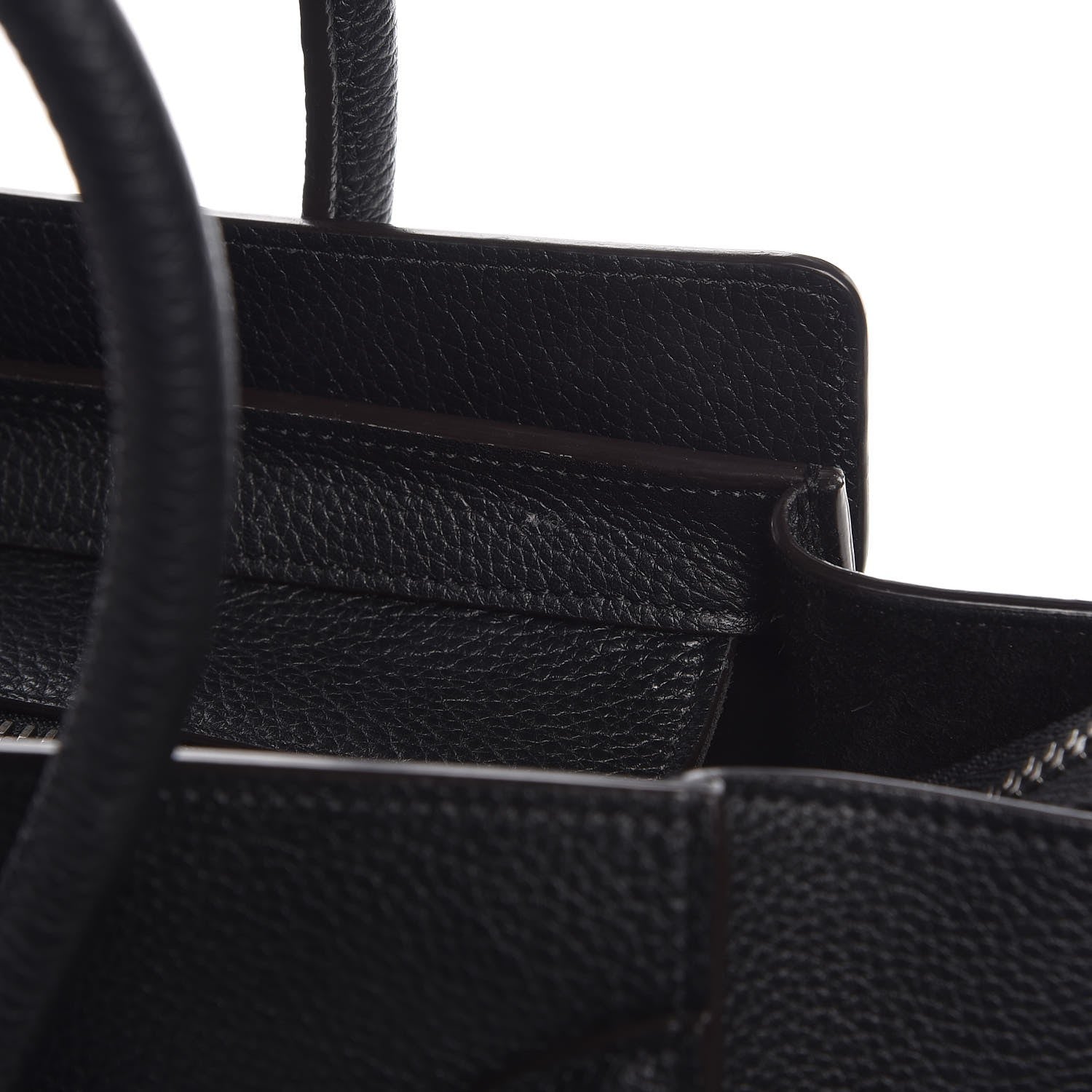 Celine Drummed Calfskin Micro Luggage Black 8 of 10