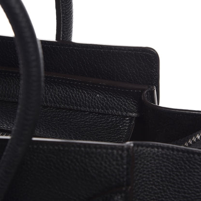 Celine Drummed Calfskin Micro Luggage Black 8 of 10