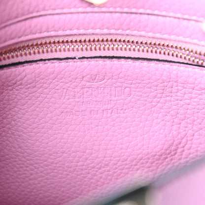 Valentino Garavani Pebbled Calfskin Mini Rockstud Flip-Lock Messenger Bag Pink 6 of 9