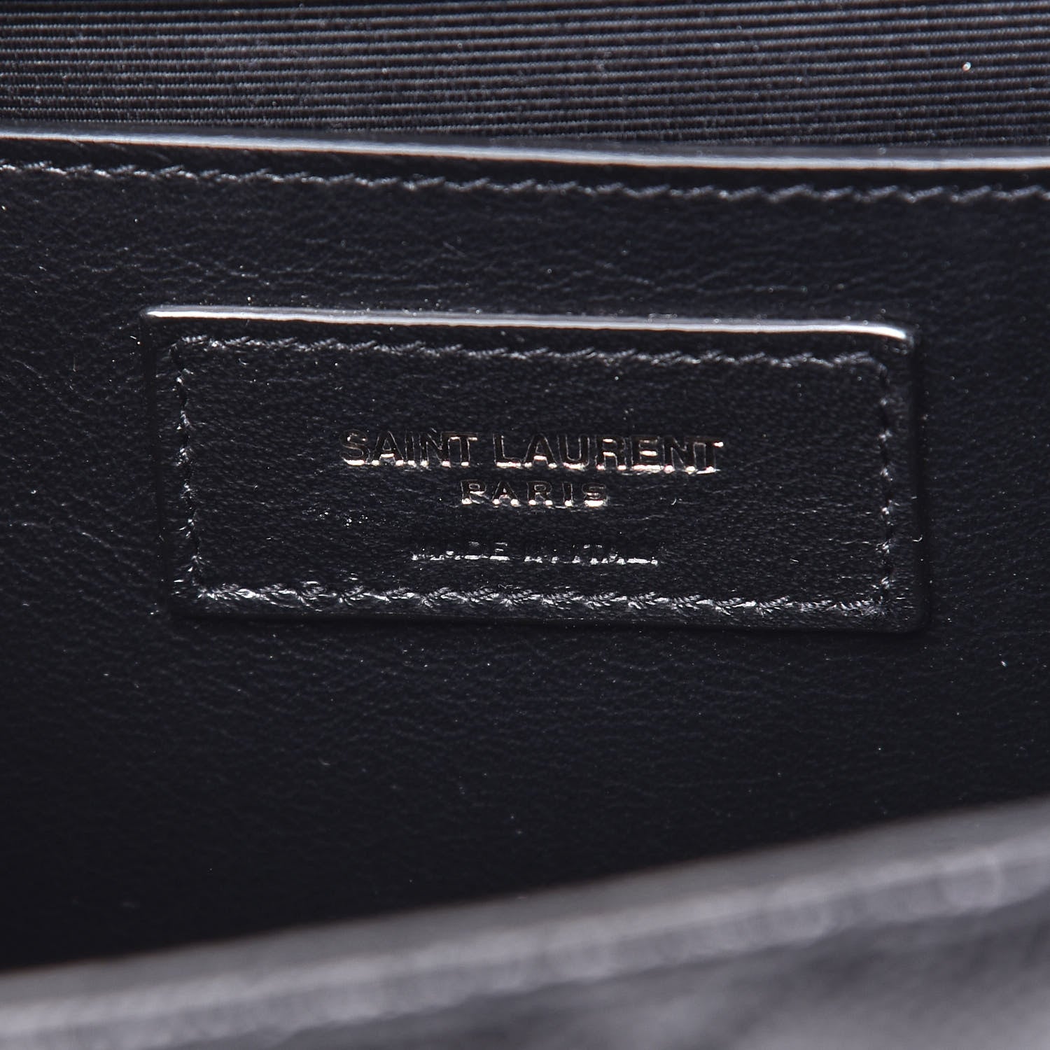 Saint Laurent Grain De Poudre Textured Mixed Matelasse Triquilt Medium Monogram Satchel Black 7 of 10