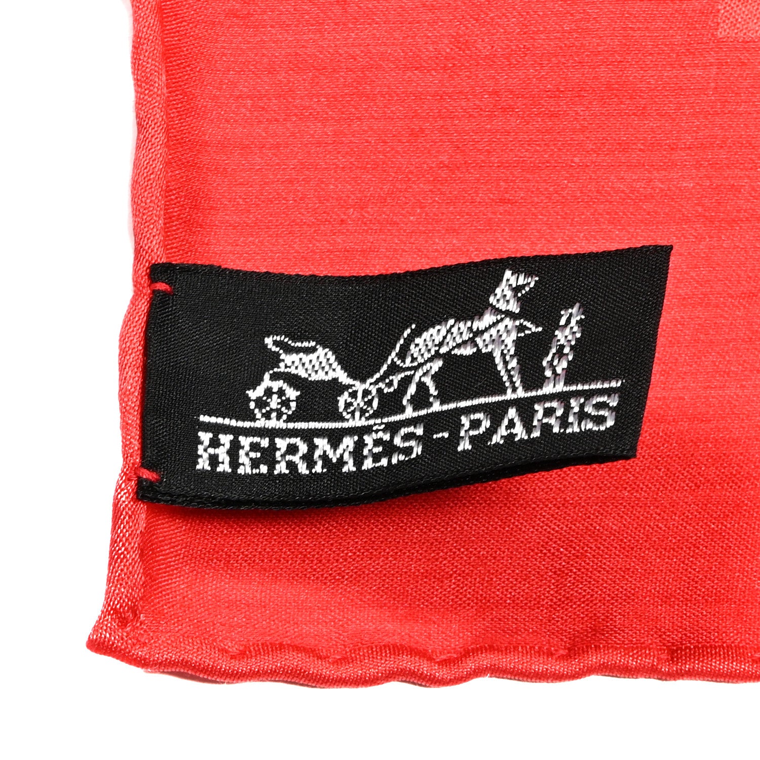 Hermes Silk Wool Faconnee Grand H Scarf Rouge Vif 3 of 4