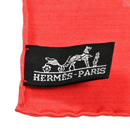 Hermes Silk Wool Faconnee Grand H Scarf Rouge Vif 3 of 4