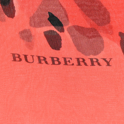 Burberry Silk Animal Print Scarf Bright Peony 4 of 4