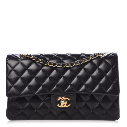 Chanel Lambskin Quilted Medium Double Flap Black 1 of 9