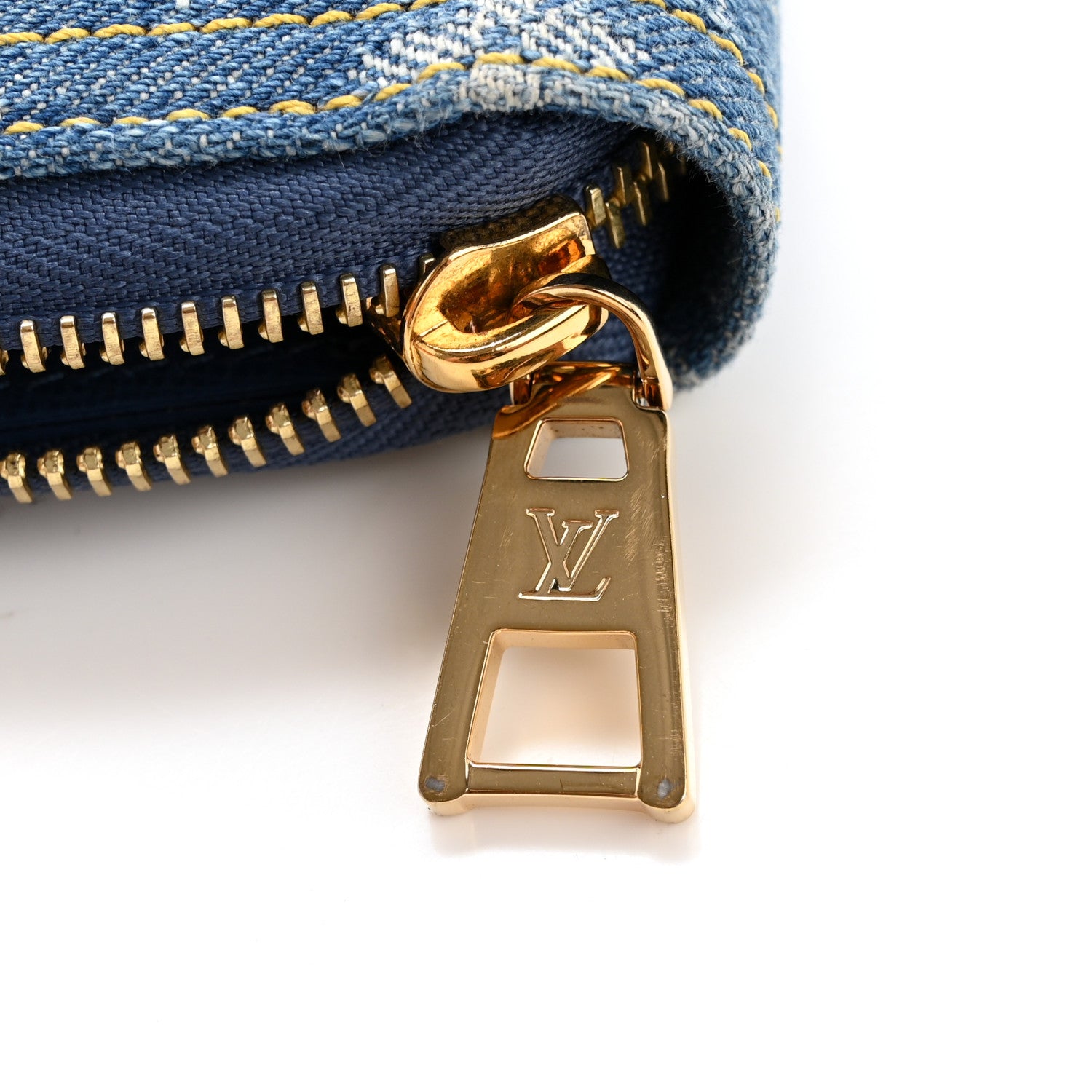 Louis Vuitton Monogram Denim Zippy Wallet NM Blue 8 of 10