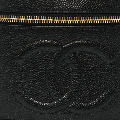 Chanel Caviar Vanity Cosmetic Case Black 9 of 12