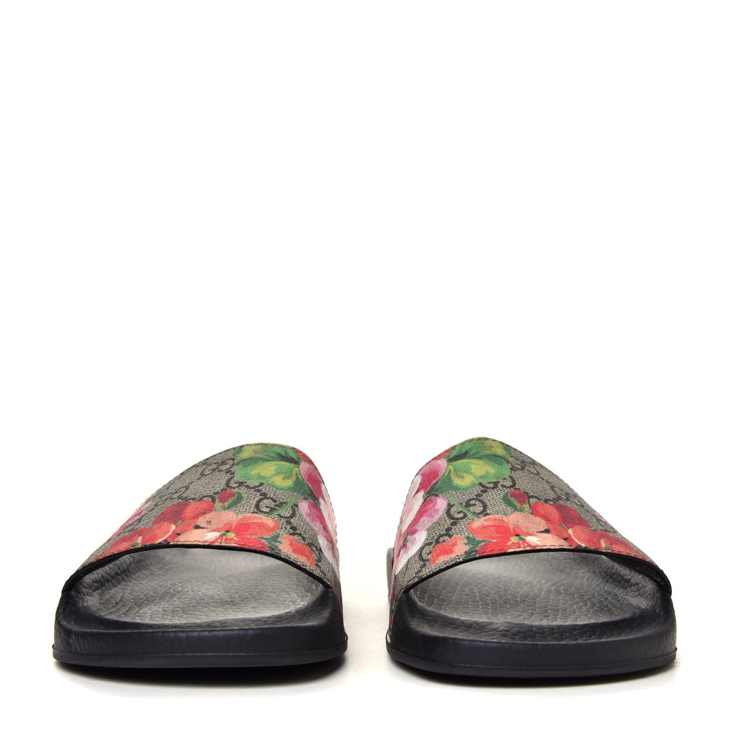 Gucci GG Supreme Monogram Blooms Slide Sandals 38 Beige Multicolor 7 of 12