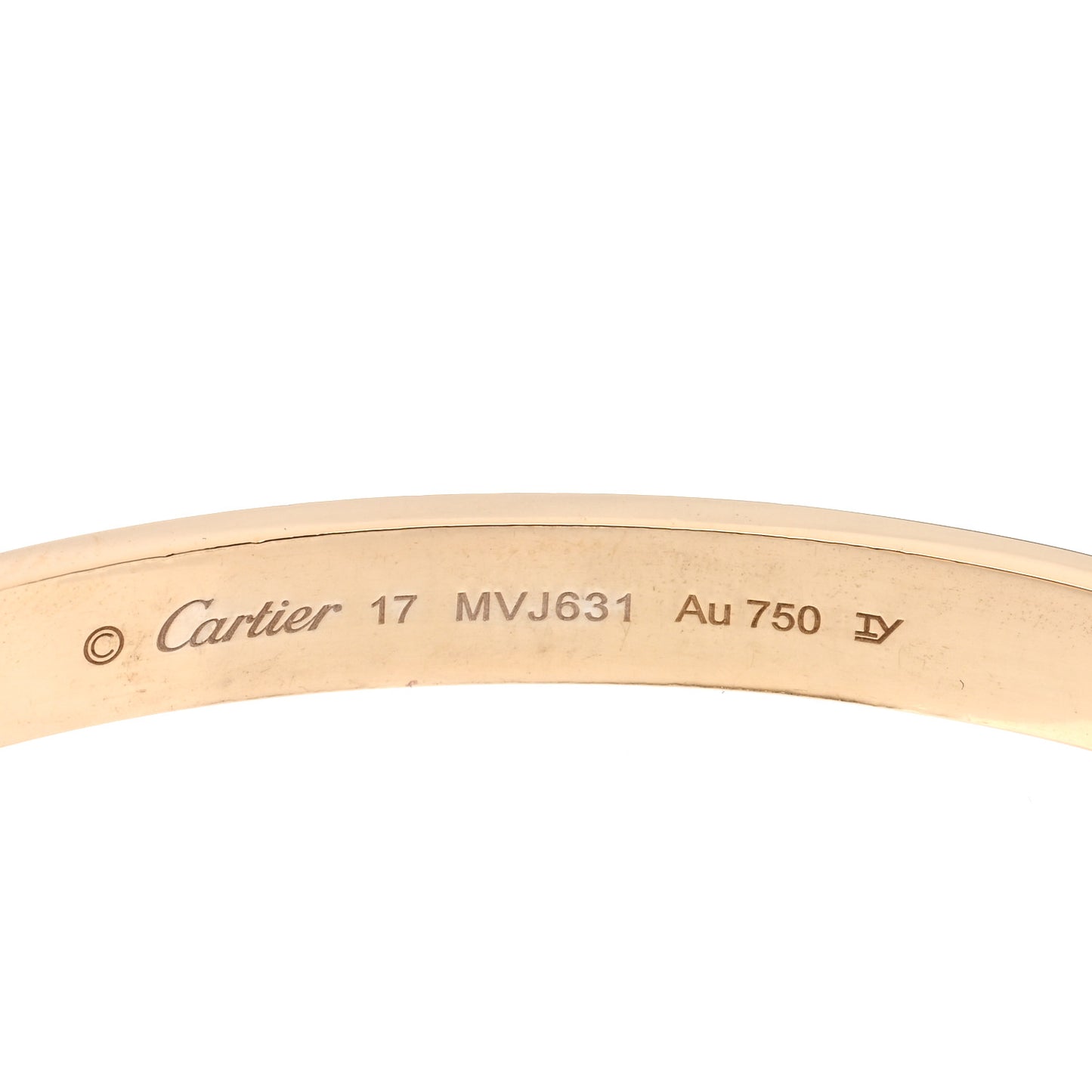 18K Yellow Gold LOVE Bracelet 17