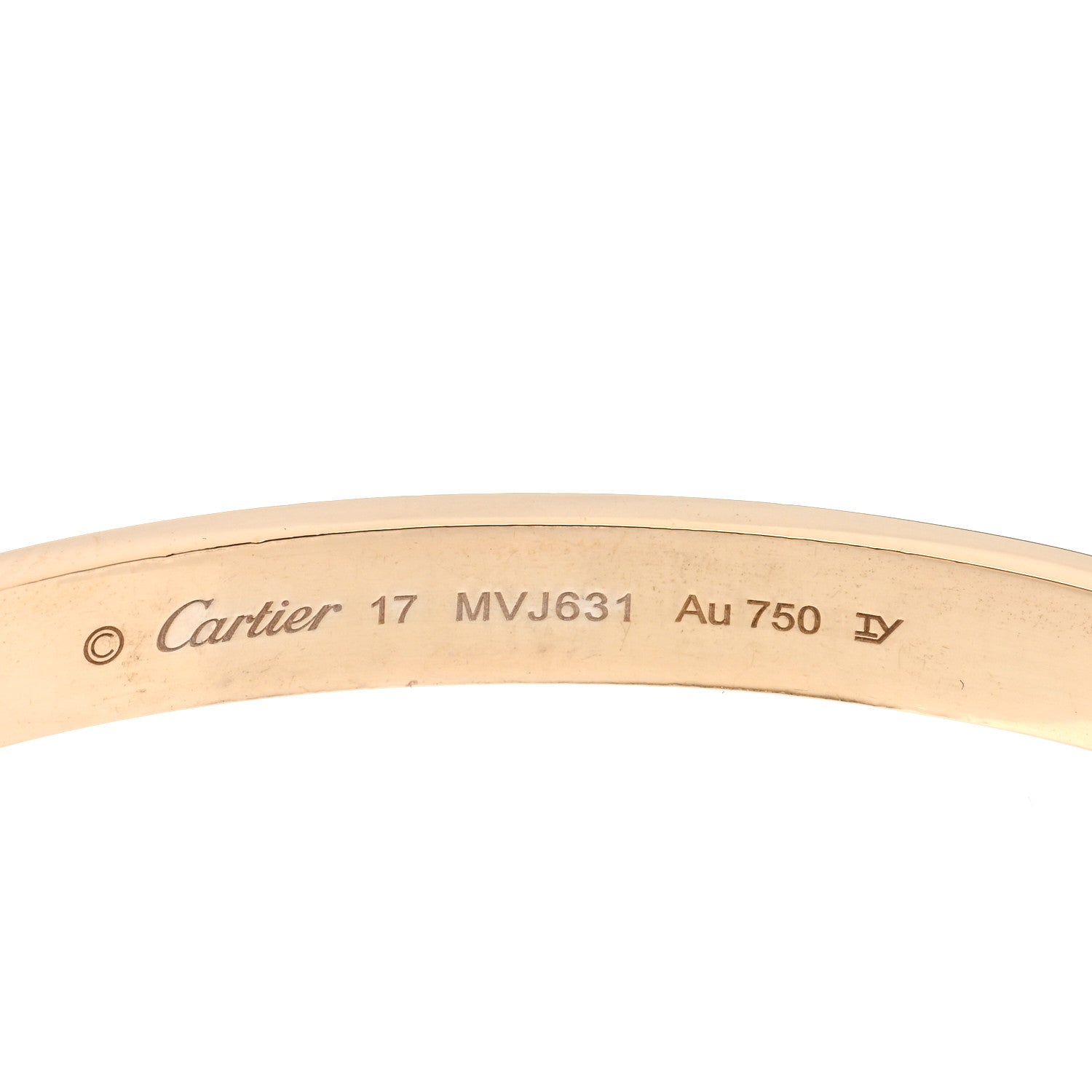 Cartier 18K Yellow Gold LOVE Bracelet 17 4 of 5