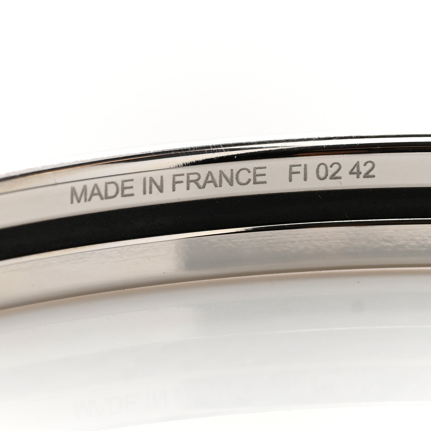 Hermes Enamel Printed Extra Narrow Bracelet 65 Nata 4 of 4