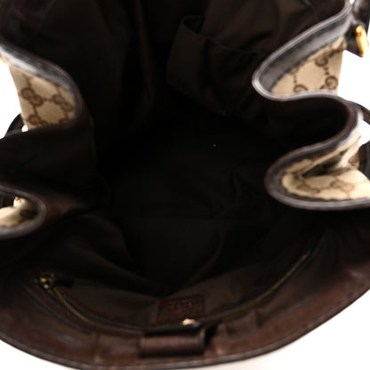 Gucci Monogram Medium Jockey Tote Dark Brown 5 of 10