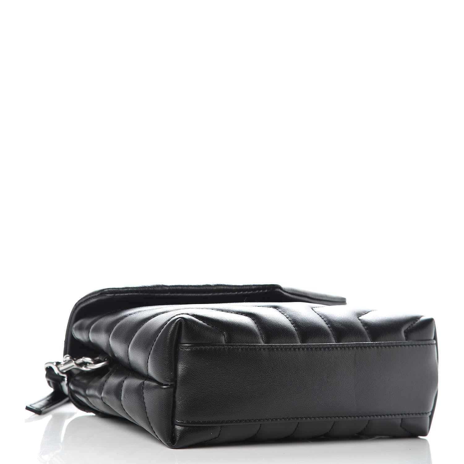 Saint Laurent Calfskin Y Quilted Monogram Toy Loulou Crossbody Bag Black 4 of 11