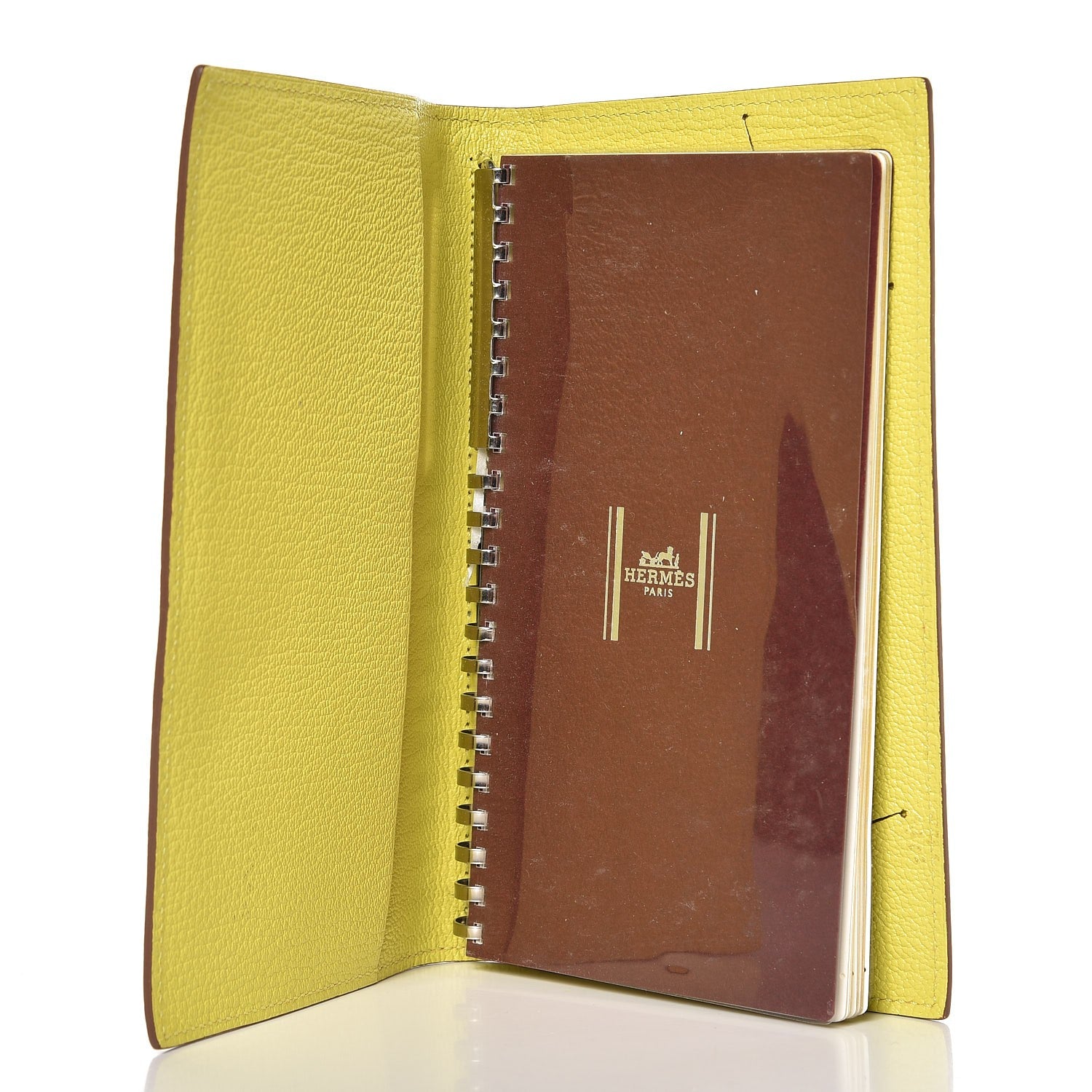 Hermes Chevre Mysore Vision II Agenda Cover Rose Confetti Soufre 5 of 9