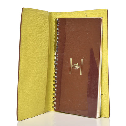 Hermes Chevre Mysore Vision II Agenda Cover Rose Confetti Soufre 5 of 9
