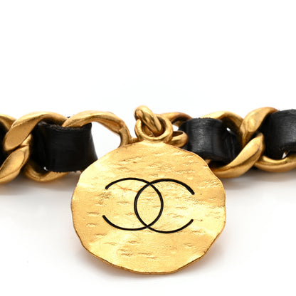 Chanel Lambskin Chain CC Medallion Belt Black Gold 4 of 5