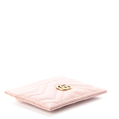 Gucci Calfskin Matelasse GG Marmont Card Holder Perfect Pink 4 of 7