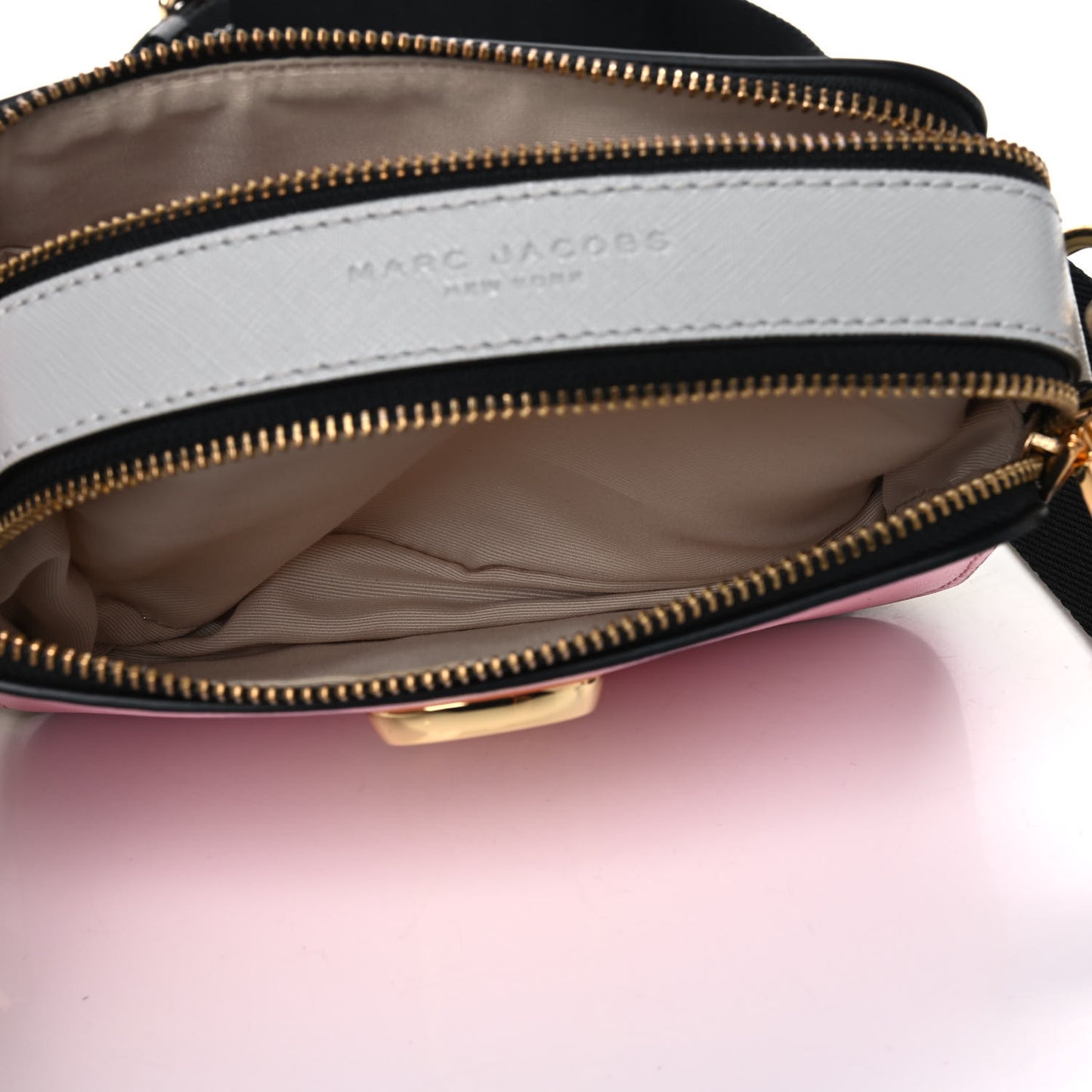 Saffiano Small Snapshot Camera Bag Baby Pink Multicolor