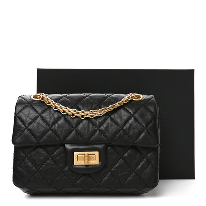 Chanel Aged Calfskin Quilted 2.55 Reissue Mini Flap Black 11 of 11