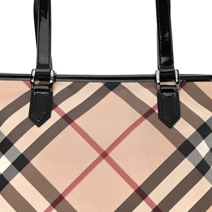 Burberry Supernova Check Small Nickie Tote Black 7 of 9