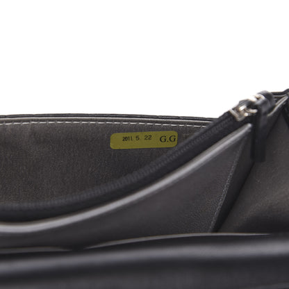 Chanel Lambskin Camellia Embossed Wallet on Chain WOC Black 8 of 12